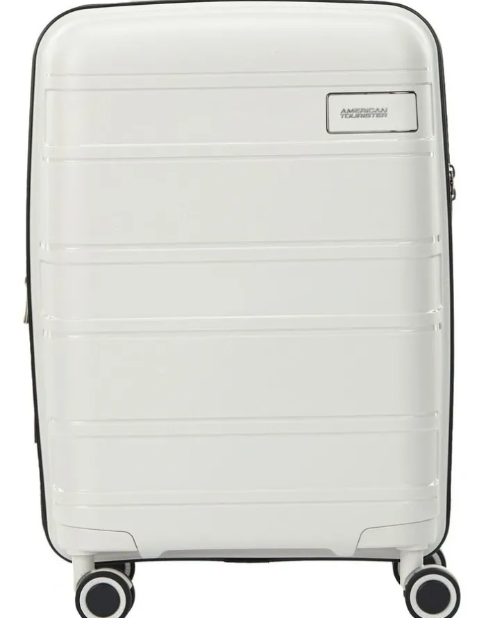 American Tourister Light Max 55cm Spinner Suitcase in Off-White