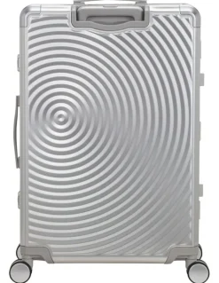 American Tourister Soundbox Alu 77cm Spinner Suitcase in Silver