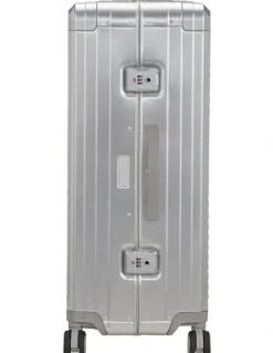 American Tourister Soundbox Alu 77cm Spinner Suitcase in Silver