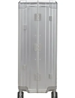 American Tourister Soundbox Alu 77cm Spinner Suitcase in Silver