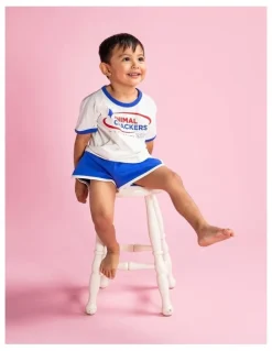 Animal Crackers Athletics Tee in Vintage White