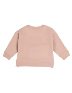 Animal Crackers Contrast Raffi Crew Sweater in Tan