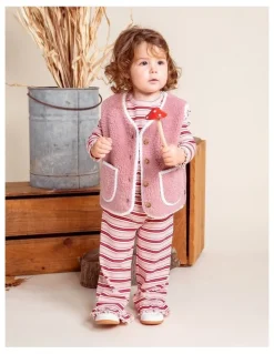 Animal Crackers Frosted Vest in Pink