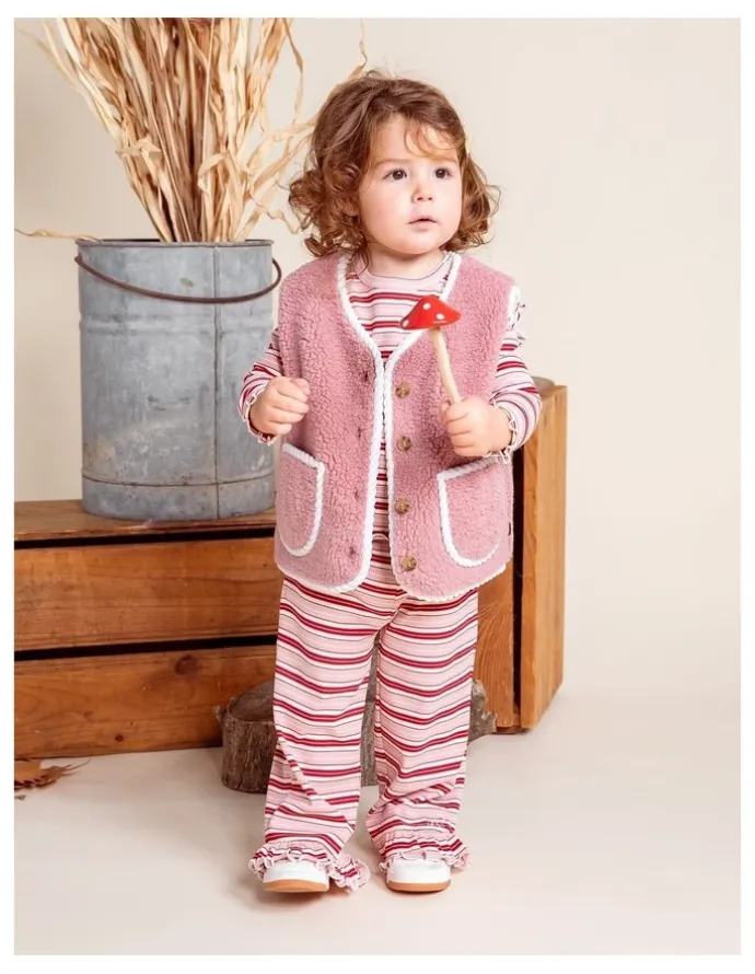 Animal Crackers Frosted Vest in Pink