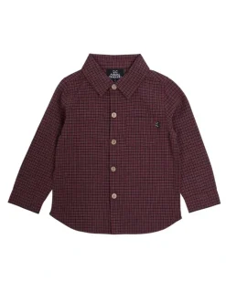 Animal Crackers Mountain Long Sleeve Shirt in Red