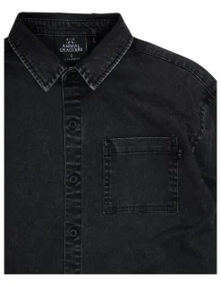 Animal Crackers Nightfall Long Sleeve Shirt in Washed Black