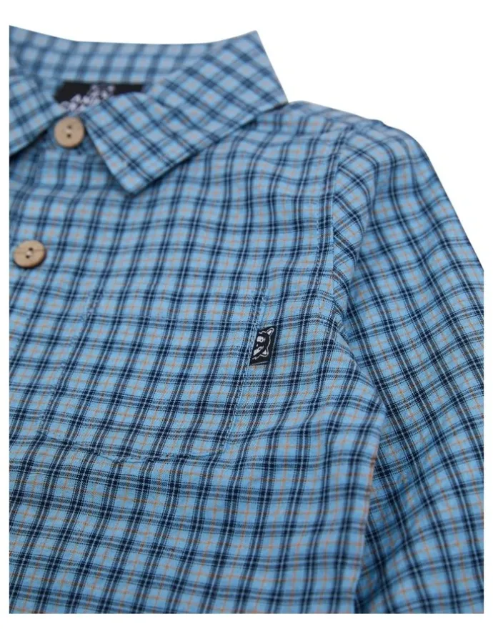Animal Crackers Peak Long Sleeve Shirt in Check