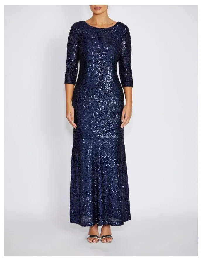 Anthea Crawford Claire Stretch Sequin Gown