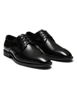 Aquila Bernard Derby Shoes in Patent Black