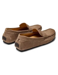 Aquila Cisco Nubuck Driving Shoes in Taupe