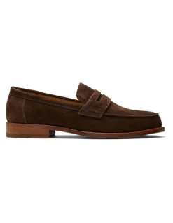 Aquila Dartmouth Suede Loafers in Brown
