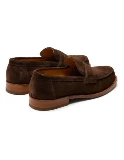 Aquila Dartmouth Suede Loafers in Brown