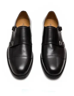 Aquila Davis Monk Strap Shoes in Black