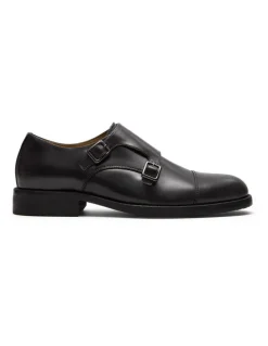 Aquila Davis Monk Strap Shoes in Black