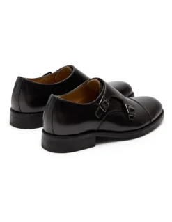 Aquila Davis Monk Strap Shoes in Black