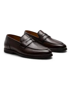Aquila Elton Penny Loafers in Brown