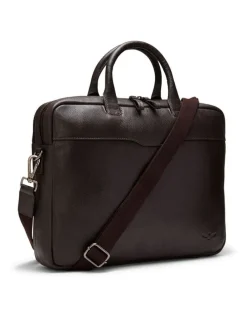 Aquila Montoro Leather Briefcase in Brown
