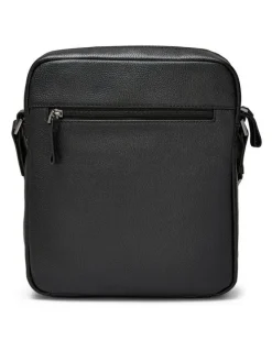Aquila Montoro Leather Cross Body Bag in Black