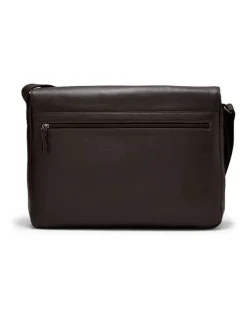 Aquila Montoro Leather Messenger Bag in Brown