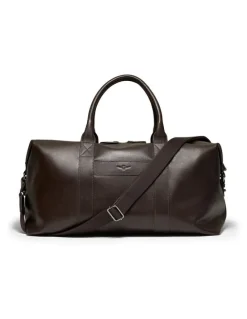 Aquila Montoro Leather Weekender Bag in Brown
