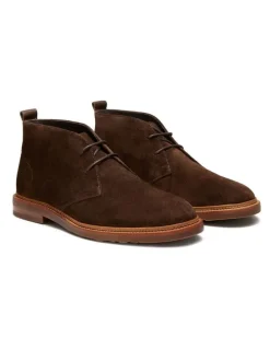 Aquila Ollie Suede Chukka Boots in Chocolate