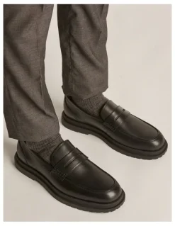 Aquila Radar Penny Loafers in Black
