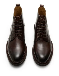 Aquila Vedder Lace-Up Boots in Dark Brown
