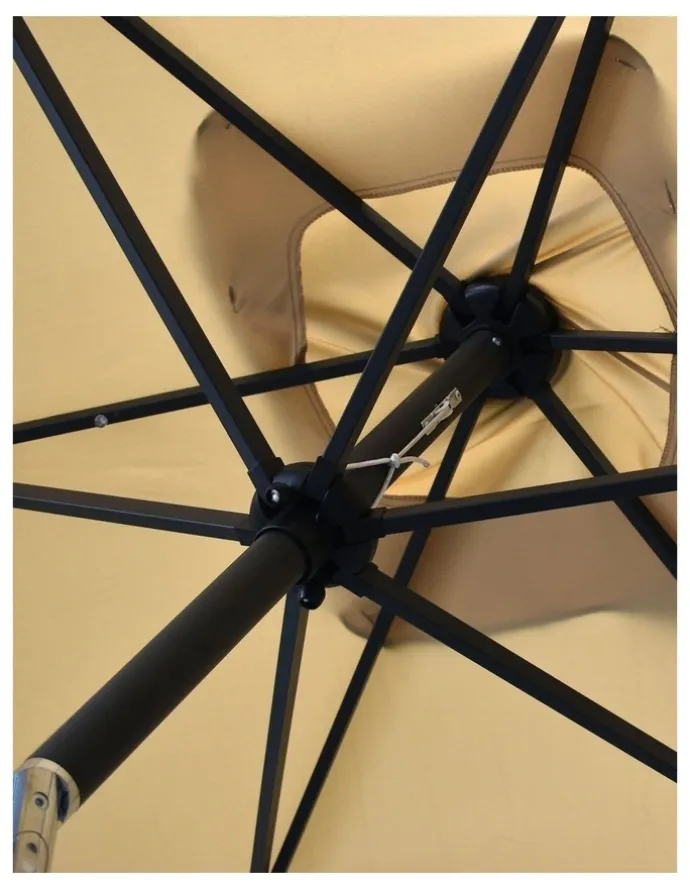 Arcadia Furniture Outdoor Umbrella with Solar Led Lights 3x2m in Beige