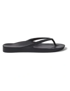 Archies Arch Support Thongs in Black