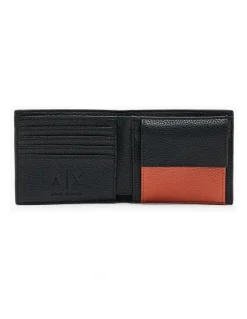 Armani Exchange Madrid Bifold Coin Pocket Wallet in Black