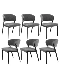 Artiss Artiss Dining Chairs Set of 4 Linen Fabric Soft Upholstered Chairs Grey