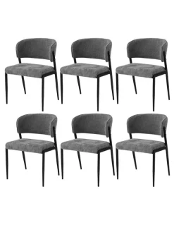 Artiss Artiss Dining Chairs Set of 4 Linen Fabric Soft Upholstered Chairs Grey