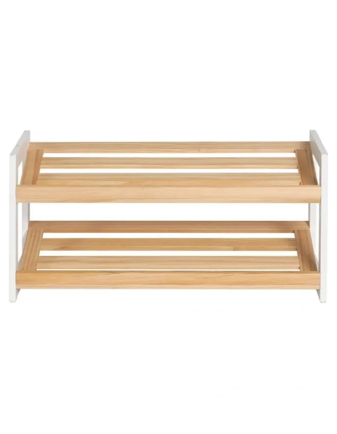 Artiss Artiss Shoe Rack 2 Tier 6 Pairs White Kara