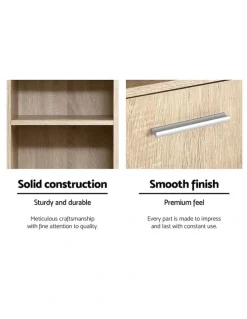 Artiss Bathroom Cabinet 185cm in Walnut