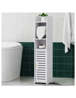 Artiss Bathroom Cabinet Toilet Roll Holder 76cm in White