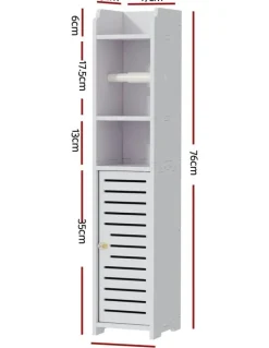 Artiss Bathroom Cabinet Toilet Roll Holder 76cm in White