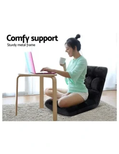 Artiss Bed Chair Cushion Lounge Sofa in Black