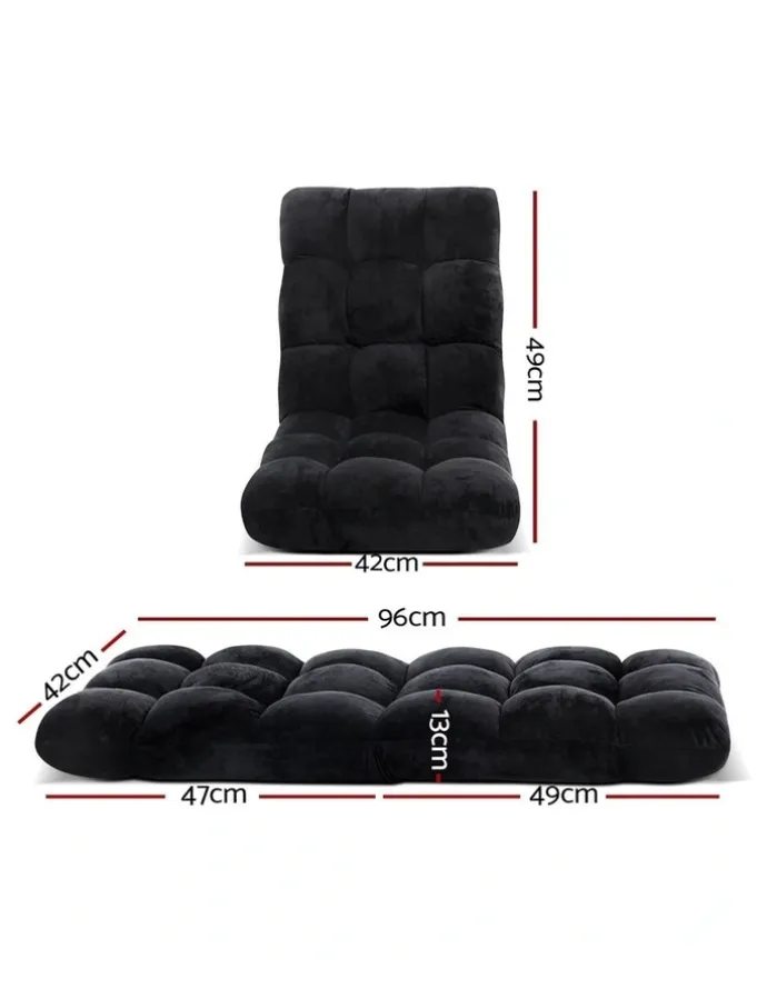 Artiss Bed Chair Cushion Lounge Sofa in Black