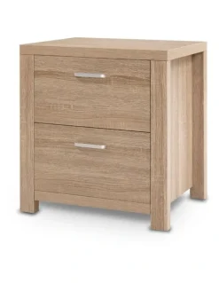 Artiss Bedside Table Beige Wood