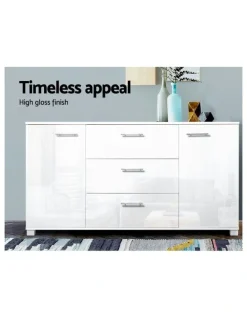 Artiss Buffet Sideboard High Gloss in White