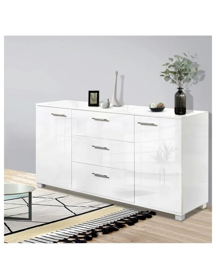 Artiss Buffet Sideboard High Gloss in White