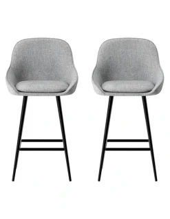 Artiss Counter Seat Bar Stools x2 in Grey