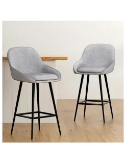 Artiss Counter Seat Bar Stools x2 in Grey