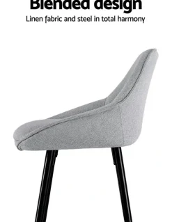 Artiss Counter Seat Bar Stools x2 in Grey
