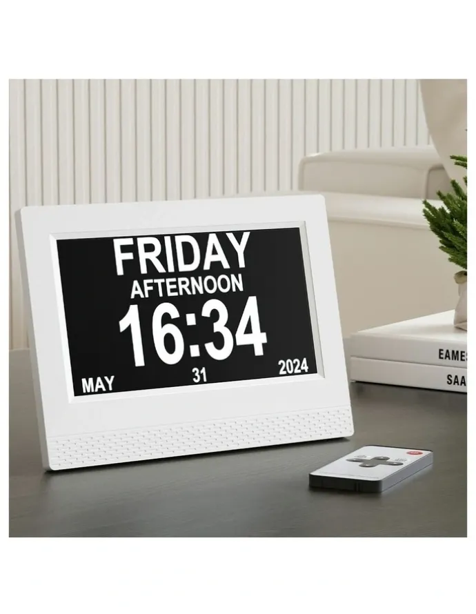 Artiss Digital Day Clock in White