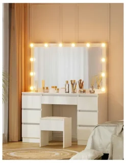 Artiss Dressing Table 12 Led Bulbs in White