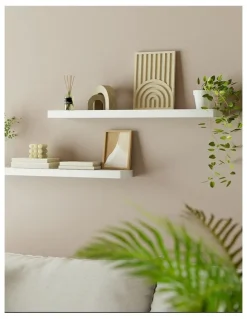 Artiss Floating Wall Shelf 90cm Set of 2 in White