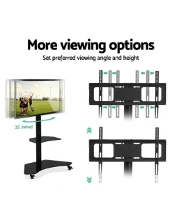 Artiss Floor TV Stand Bracket Mount in Black
