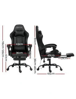 Artiss Gaming Massage Office Chair in Black