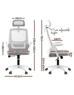 Artiss Headrest Adjustable Office Chair in Grey